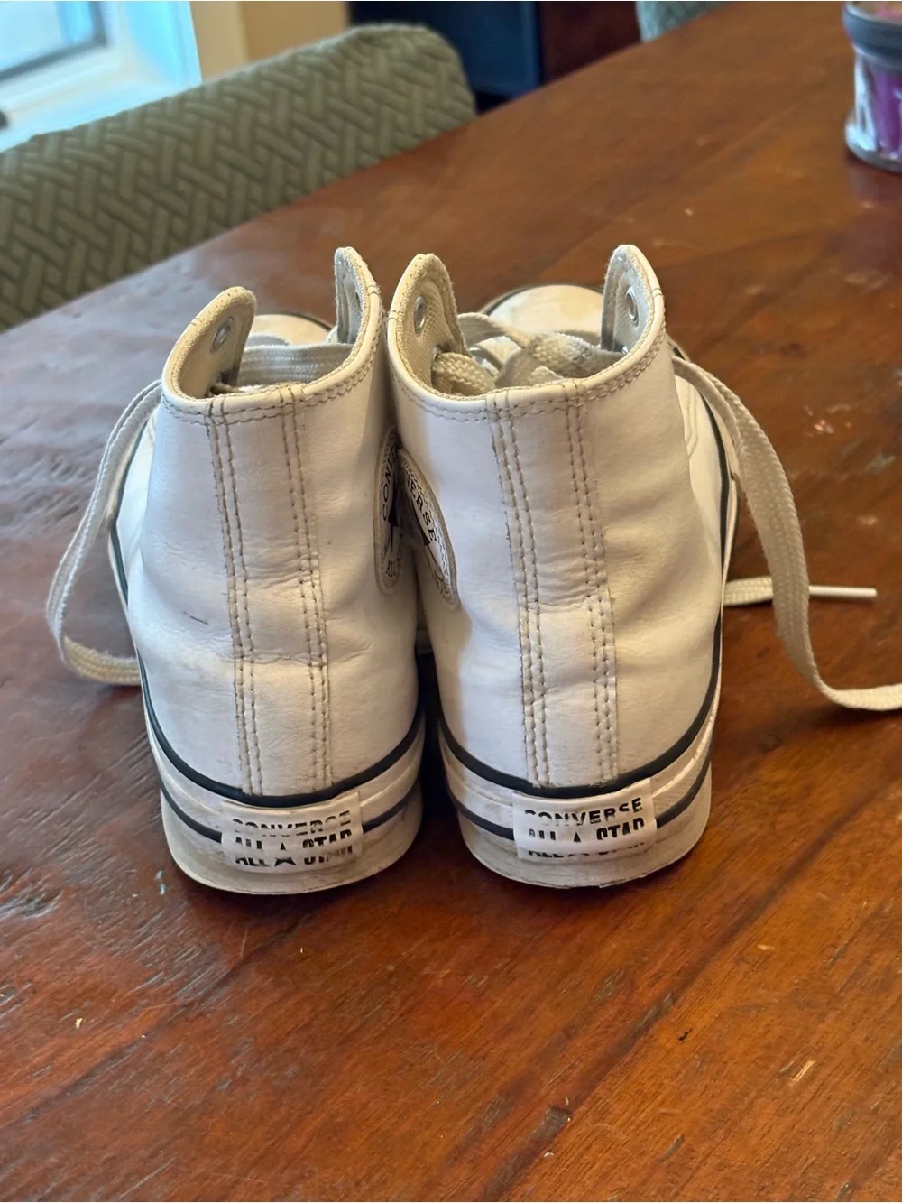Classic Kids Converse High-Top Leather Sneakers - White Ivory